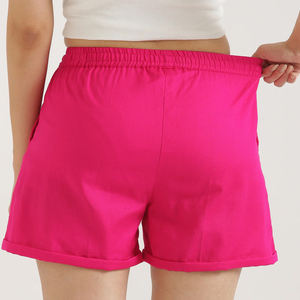 กางเกงขาสั้นเอวสูงสำหรับออกกำลังกายเอวสูงของผู้หญิงกางเกงขาสั้นออกกำลังกายผ้า100% แห้งเร็วตกแต่งมีกระเป๋า - Product Image 3