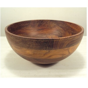 Bol de service en bois pour décor de table à manger parfait pour les salades, les collations et les fruits. - Product Image 5