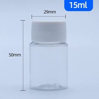 Bouteille en plastique PP avec bouchon à vis carré, impression sérigraphique et gaufrage pour emballage cosmétique, conteneur vide pour médicaments