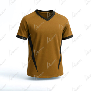 เสื้อกีฬาทีมพิมพ์ลายดิจิทัล โพลีเอสเตอร์ 100% คุณภาพสูง แฟชั่น ทันสมัย ระบายอากาศได้ดี สำหรับทีมชายหญิง ผู้ใหญ่  ออกแบบเองได้ - Product Image 2