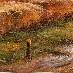 20 \ "X 24 \" dipinti ad olio d'arte dipinti a mano campo classico blu Design Art Deco incorniciato per l'arte della parete del soggiorno - Product Image 6