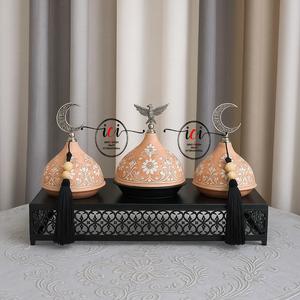 Minarete decorativo Diseño único Linterna de piso Ramadan Eid Hajj Festival Vajilla decorativa para fiestas Decoración de mesa elegante - Product Image 4