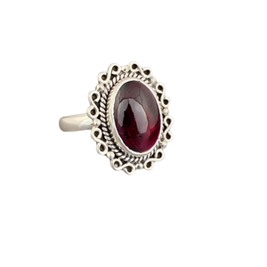 Fashion <b>Garnet</b> <b>Ring</b> Handmade <b>Garnet</b> Gemstone Fine Fashion Jewelry 925 Stamped Silver Girls Simple <b>Ring</b> 925 Sterling Silver <b>Ring</b> - Product Image 1
