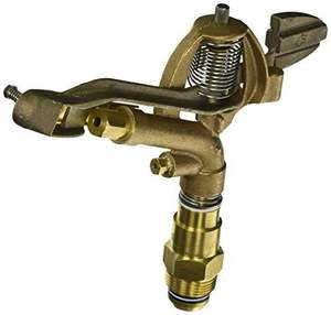 Metal garden <b>sprinkler</b> with durable spinning <b>head</b> and reinforced support for medium to large size lawns or parks - Product Image 1