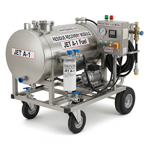 ODM Design 200 Gallon Jet A1 Carro de recuperación de residuos de combustible 50 GPM Tasa de flujo Garantía de 1 año Equipo de servicio para camiones de repostaje - Product Image 1