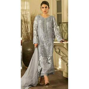 Look élégant magnifique collection de vêtements pour femmes costume Salwar en filet avec travail de broderie fournisseur et exportateur indiens - Product Image 1