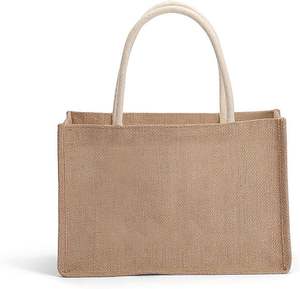 Household Jute <b>Bags</b> with <b>Dust</b> Removal Custom Logo Silk Screen Printing - Product Image 6