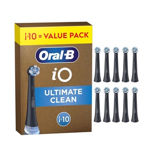 Oral-B iO Series Ultimate Clean Black, Original Replacement <b>Round</b> <b>Brush</b> Heads, pack of 10 - Product Image 1
