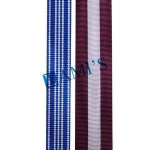 Usine en gros rubans de Satin personnalisé médaille ruban récompenses décorations haute Polyester Jacquard tissé arc-en-ciel ruban de Satin - Product Image 1