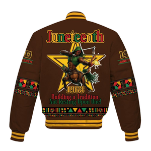 Iota Phi Theta 1963 Brown Gold Letterman Jacket Varsity Greek Life Fraternity Apparel Heritage Collegiate Style Outerwear - Product Image 3