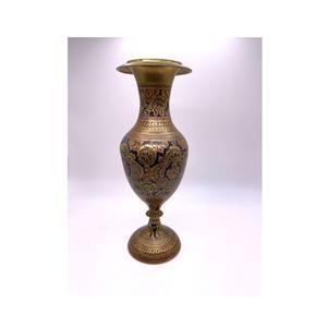 Diseño grabado famoso florero indio latón estilo Floral casa decorativa sala de estar florero buen regalo de boda - Product Image 5