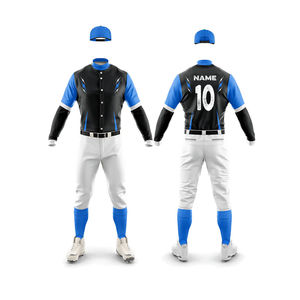 Ensemble uniforme de baseball pour jeunes avec pantalon et maillot de baseball de qualité supérieure, sublimé, à boutons - Product Image 2
