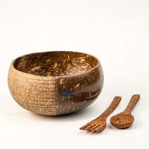 ชามมะพร้าวธรรมชาติพร้อมชุดชามแบบใช้แล้วทิ้งพร้อมกล่องกระดาษสำหรับเก็บอาหารปรับแต่งโลโก้ได้ - Product Image 3