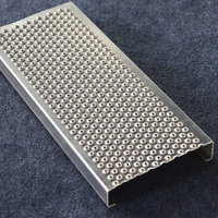 Grille de sécurité en aluminium haute résistance et acier inoxydable, plaque perforée antidérapante pour escaliers et passerelles intérieurs/extérieurs