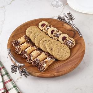 Modern Acacia <b>wood</b> Round <b>Serving</b> <b>Platter</b> - Product Image 1