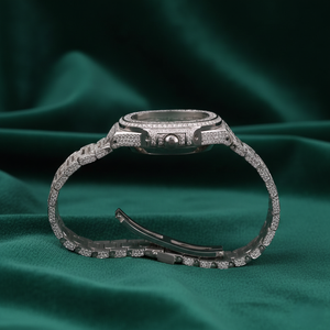 Luxury Iced Moissanite Automatic <b>Watch</b> Stainless Steel Silver Dial Sapphire Waterproof Diamond Style Full Iced <b>Bracelet</b> <b>Watch</b> - Product Image 3