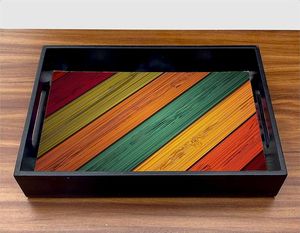 ถาดไม้อะคาเซียขนาดใหญ่พิมพ์ลายได้ตามต้องการถาดเสิร์ฟอาหารหรูหราสำหรับคริสต์มาสกระดานปิกนิกถาดเสิร์ฟสลัดผลไม้โดยงานฝีมือ HF - Product Image 4