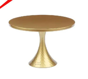 Best-seller Présentoir à gâteau de forme ronde doré pour fête de mariage - Product Image 2