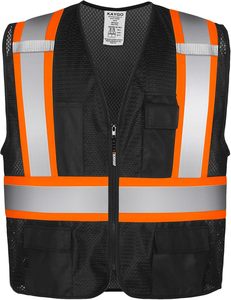 Chaqueta reflectante personalizada Chaleco de seguridad de alta visibilidad Ropa de trabajo de construcción de malla Uniforme transpirable para hombres - Product Image 5