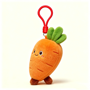 <b>Customized</b> Carrot plush <b>keychain</b>, vegetable plush bag charm, mini carrot stuffed pendant, hanging bag accessory design - Product Image 2
