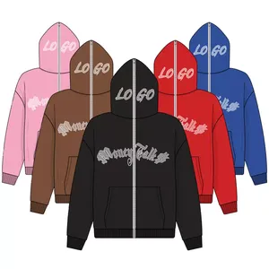 Premium Mode Hommes Zipper Hoodies Sweat Surdimensionné Élégant Survêtement Confortable Casual Quotidien Streetwear grande taille - Product Image 3