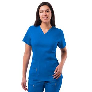 Fabricant de marque privée ensemble de hauts d'infirmière en tissu non tissé extensible pour le travail uniformes d'infirmières hospitalières pour hommes et femmes - Product Image 2