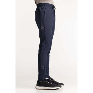 Pantalon bleu texturé 100% coton AW-TR24-026, logo personnalisable, style cool, coupe droite, délavage coloré, tailles XL à 6XL, léger et chaud - Product Image 1