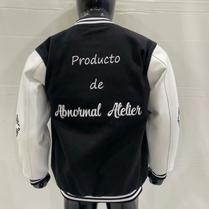 Veste Letterman en laine personnalisée pour hommes avec manches en cuir véritable vestes d'hiver décontractées avec logo brodé en couleur personnalisée - Product Image 5