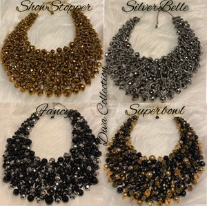 Gargantilla de declaración Bohemia romántica hecha a mano para mujer, collar de cuentas de plata de último diseño con estilo a la moda - Product Image 2