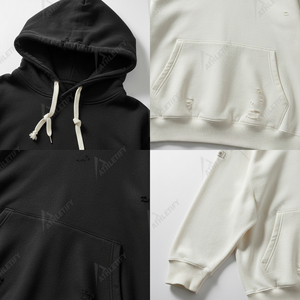 Sudadera con Capucha de Punto Holgada para Hombre, Estilo Urbano, con Detalles Desgastados, para Uso Diario Informal - Product Image 4