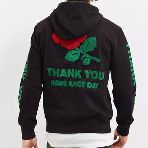 Streetwear 400 Gsm Cut And Coudre Broderie Patch À Capuche French Terry Conception Personnalisée 100% Coton À Capuche Hommes - Product Image 3
