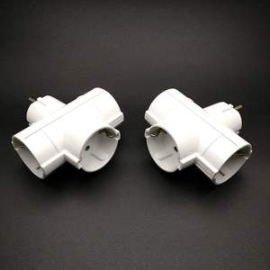 Adaptateur 3 prises Schuko, multiprise triple, 3 prises multi-prises 3 x 16A MAX 3680W, couleur blanche, Don Feliz - Product Image 3