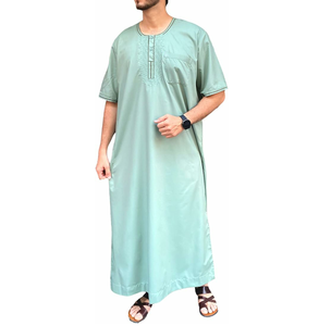Respirant nouvelle mode à manches longues Thobes nouveau Design hommes Jubba simple plaine hommes islamique Thobes 2024 hommes porter - Product Image 2