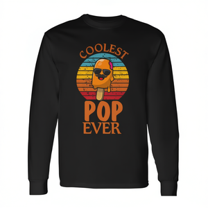 Camiseta de manga larga retro vintage Coolest Pop Ever Popsicle para niños - Product Image 2