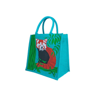 Sacs fourre-tout promotionnels en jute écologiques les mieux notés, à poignées imprimées, prix de gros, motif rayé, logo personnalisable