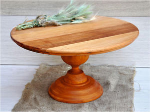 แท่นวางเค้กไม้ดูเป็นธรรมชาติสำหรับร้านอาหารและโรงแรมอุปกรณ์ทำเค้ก - Product Image 4