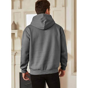 Sweat à capuche pull-over pour homme léger à manches longues surdimensionné devant le métier à tisser Next Level Sweat à capuche en coton polaire grande taille - Product Image 4