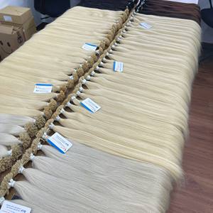 Luxe Haute Qualité Cheveux Produit Couleur Pointe Plate En Gros 100% Naturel Droite Cheveux Bruts Double Dessiné Kératine Cheveux Humains Extensi - Product Image 5