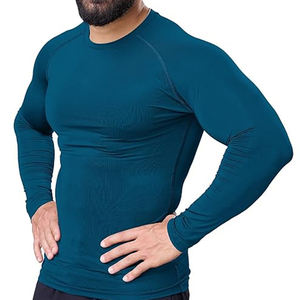 Camisetas de gimnasio de manga raglán de gran tamaño de alta calidad para hombres, tela de punto de algodón lavada con sudor deportiva informal con estampado DTG personalizado - Product Image 1