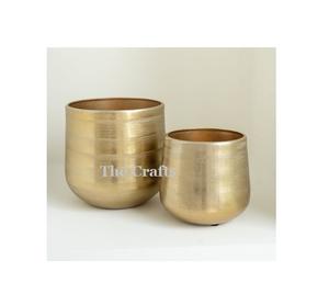 Pot de fleurs en aluminium couleur or pour la décoration de table à la maison et à l'hôtel, pot de fleurs de qualité supérieure à des prix acceptables - Product Image 6