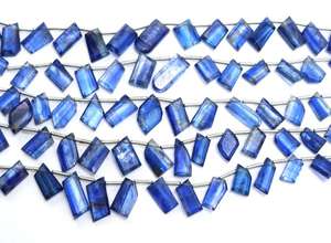 Haute qualité 7 ''pouces perles de pierres précieuses de cyanite bleue naturelle forme fantaisie à facettes pour la fabrication de bijoux - Product Image 3