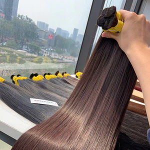 Vente chaude 100 grammes 32 pouces cuticules alignées Double noyé couleur claire extensions de cheveux humains bruts vietnamiens en vrac blanchis - Product Image 1