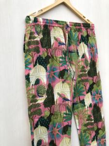 Conjunto de pijama de algodón floral hecho a mano, estampado a mano, estilo indio, vestido de algodón, regalo para ella. - Product Image 4