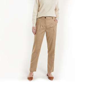 2025 Modern Slim Fit Ladies Chinos High Waist <b>Summer</b> Casual Cotton <b>Trousers</b> Ladies' Pencil Pants Flat Front Design Daily Wear - Product Image 5