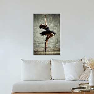 Tableau mural sur toile pour femme moderne : Impression élégante pour la décoration de chambre de fille, TOILE ENVELOPPEE - Product Image 1