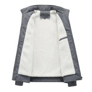 Abrigo fino informal de negocios para hombre 2024, chaqueta con cuello de béisbol de invierno, cremallera, corto, suelto, de Color sólido, a la moda para primavera y otoño XS - Product Image 2