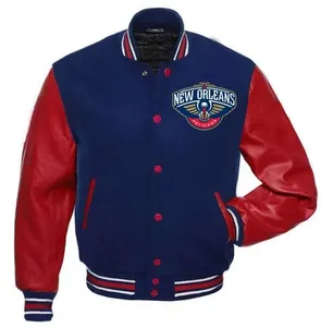 Veste universitaire en coton épais de haute qualité pour hommes veste de baseball personnalisée pour l'hiver avec une taille plus caractéristique traitement tricoté - Product Image 4