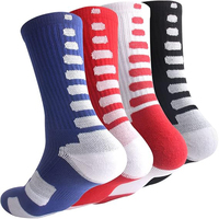 Chaussettes de sport pour hommes personnalisées OEM, chaussettes de sport rayées tricotées respirantes, chaussettes d'été d'épaisseur standard en coton, polyester et élasthanne