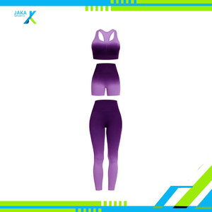 Ensemble de sport deux pièces de haute qualité respirant pour femmes Leggings qui remontent les fesses Taille haute élastique Spandex/Nylon pour soutien-gorge de sport Yoga - Product Image 5