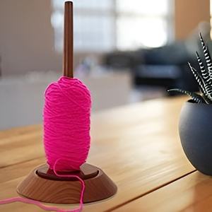 Soporte de bola de hilo de madera de bajo precio, herramientas de tejer giratorias, herramientas de ganchillo para principiantes, regalos duraderos, dispensador de hilo de lana - Product Image 4